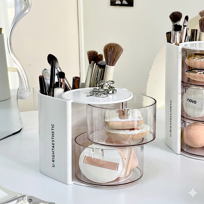 Velour Rotating Brush Organizer